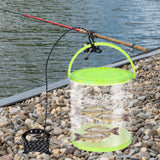 Maxbell Collapsible Bucket Water Container with Rope Hiking Camping Fish Lure Bucket Green 7L 21x22cm