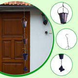 Maxbell Small Buckets Rain Chain for Gutters Butterfly Decor for Garden Outside Yard