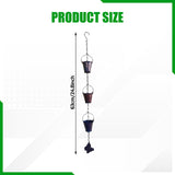 Maxbell Small Buckets Rain Chain for Gutters Butterfly Decor for Garden Outside Yard