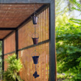 Maxbell Small Buckets Rain Chain for Gutters Butterfly Decor for Garden Outside Yard