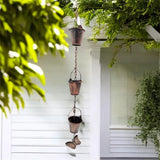 Maxbell Small Buckets Rain Chain for Gutters Butterfly Decor for Garden Outside Yard