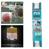 Maxbell Pva Mesh Bag Universal Slowly Dissolving Fishing Accessory Carp Fishing Mesh 18mmx5m