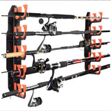 Maxbell 2 Pieces Garage Fishing Rod Holder Fish Gear Protective Pad Fishing Rod Rack