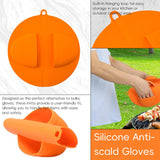 Maxbell Grill Mitt Heat Resistant Silicone Finger Mitt for Grilling Barbecue Cooking