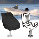 Maxbell 2 Pieces Boat Seat Covers Waterproof Easy Installation Heavy Duty Protectors Black