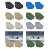 Maxbell 2 Pieces Boat Seat Covers Waterproof Easy Installation Heavy Duty Protectors Black