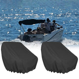 Maxbell 2 Pieces Boat Seat Covers Waterproof Easy Installation Heavy Duty Protectors Black
