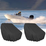 Maxbell 2 Pieces Boat Seat Covers Waterproof Easy Installation Heavy Duty Protectors Black