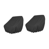 Maxbell 2 Pieces Boat Seat Covers Waterproof Easy Installation Heavy Duty Protectors Black