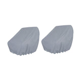 Maxbell 2 Pieces Boat Seat Covers Waterproof Easy Installation Heavy Duty Protectors Gray