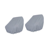 Maxbell 2 Pieces Boat Seat Covers Waterproof Easy Installation Heavy Duty Protectors Gray