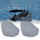 Maxbell 2 Pieces Boat Seat Covers Waterproof Easy Installation Heavy Duty Protectors Gray