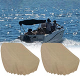 Maxbell 2 Pieces Boat Seat Covers Waterproof Easy Installation Heavy Duty Protectors Khaki