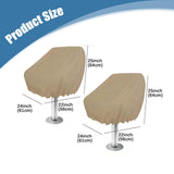 Maxbell 2 Pieces Boat Seat Covers Waterproof Easy Installation Heavy Duty Protectors Khaki