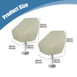 Maxbell 2 Pieces Boat Seat Covers Waterproof Easy Installation Heavy Duty Protectors Apricot Color