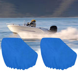 Maxbell 2 Pieces Boat Seat Covers Waterproof Easy Installation Heavy Duty Protectors Blue