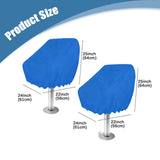 Maxbell 2 Pieces Boat Seat Covers Waterproof Easy Installation Heavy Duty Protectors Blue