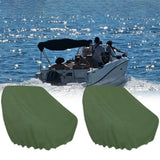 Maxbell 2 Pieces Boat Seat Covers Waterproof Easy Installation Heavy Duty Protectors Green