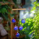 Maxbell Hanging Bird Feeder Attracting Birds Women Men Wind Chime Hummingbird Feeder Deep Blue
