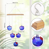 Maxbell Hanging Bird Feeder Attracting Birds Women Men Wind Chime Hummingbird Feeder Deep Blue