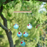 Maxbell Hanging Bird Feeder Attracting Birds Women Men Wind Chime Hummingbird Feeder Light Blue