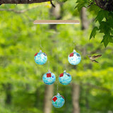 Maxbell Hanging Bird Feeder Attracting Birds Women Men Wind Chime Hummingbird Feeder Light Blue
