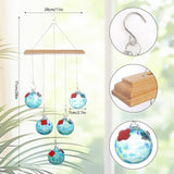 Maxbell Hanging Bird Feeder Attracting Birds Women Men Wind Chime Hummingbird Feeder Light Blue