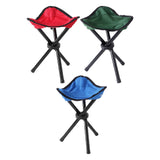 Maxbell Camping Folding Tripod Stool Foldable Triangle Chair for Camp Travel Walking Red