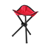 Maxbell Camping Folding Tripod Stool Foldable Triangle Chair for Camp Travel Walking Red