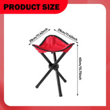 Maxbell Camping Folding Tripod Stool Foldable Triangle Chair for Camp Travel Walking Red