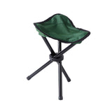 Maxbell Camping Folding Tripod Stool Foldable Triangle Chair for Camp Travel Walking Green