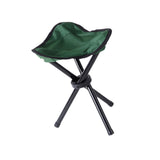 Maxbell Camping Folding Tripod Stool Foldable Triangle Chair for Camp Travel Walking Green