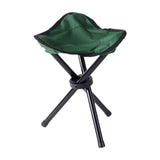 Maxbell Camping Folding Tripod Stool Foldable Triangle Chair for Camp Travel Walking Green