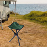 Maxbell Camping Folding Tripod Stool Foldable Triangle Chair for Camp Travel Walking Green