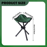 Maxbell Camping Folding Tripod Stool Foldable Triangle Chair for Camp Travel Walking Green