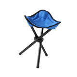 Maxbell Camping Folding Tripod Stool Foldable Triangle Chair for Camp Travel Walking Blue