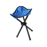Maxbell Camping Folding Tripod Stool Foldable Triangle Chair for Camp Travel Walking Blue