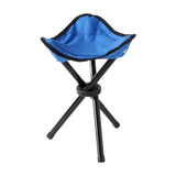 Maxbell Camping Folding Tripod Stool Foldable Triangle Chair for Camp Travel Walking Blue