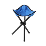Maxbell Camping Folding Tripod Stool Foldable Triangle Chair for Camp Travel Walking Blue