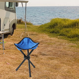 Maxbell Camping Folding Tripod Stool Foldable Triangle Chair for Camp Travel Walking Blue