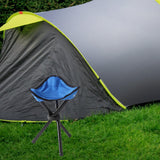 Maxbell Camping Folding Tripod Stool Foldable Triangle Chair for Camp Travel Walking Blue