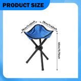 Maxbell Camping Folding Tripod Stool Foldable Triangle Chair for Camp Travel Walking Blue