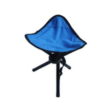 Maxbell Camping Folding Tripod Stool Foldable Triangle Chair for Camp Travel Walking Blue