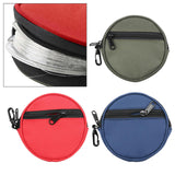 Maxbell Fishing Line Storage Bag Round Compact Fishing Reel Case for Dad Men Husband Green
