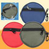 Maxbell Fishing Line Storage Bag Round Compact Fishing Reel Case for Dad Men Husband Green
