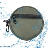 Maxbell Fishing Line Storage Bag Round Compact Fishing Reel Case for Dad Men Husband Green