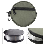 Maxbell Fishing Line Storage Bag Round Compact Fishing Reel Case for Dad Men Husband Green
