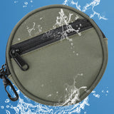 Maxbell Fishing Line Storage Bag Round Compact Fishing Reel Case for Dad Men Husband Green
