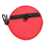 Maxbell Fishing Line Storage Bag Round Compact Fishing Reel Case for Dad Men Husband Red