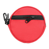 Maxbell Fishing Line Storage Bag Round Compact Fishing Reel Case for Dad Men Husband Red